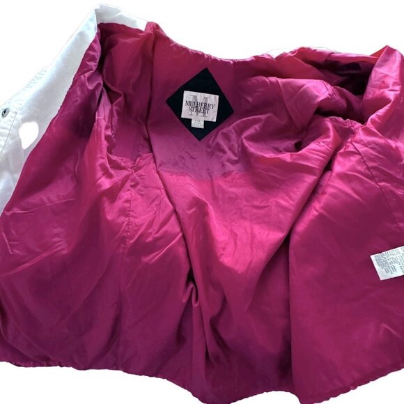 VTG Mulberry Street Jacket Adult L‎ Patriotic USA Nautical Zip Front Color Block - Picture 7 of 12